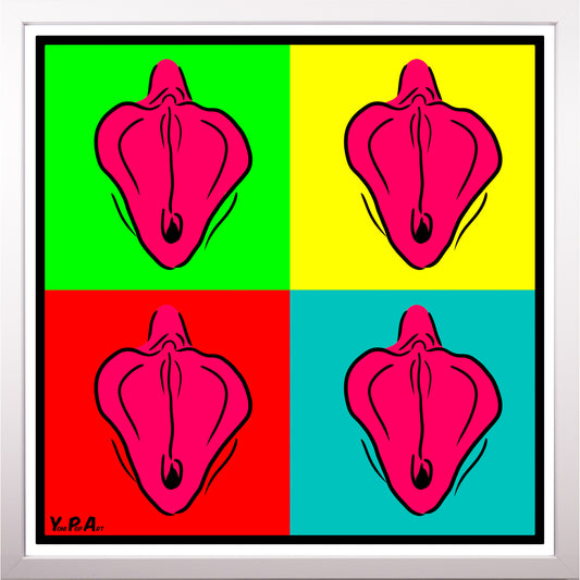 YoniPopArt "Collection 1" inklusive Echtholz-Rahmen