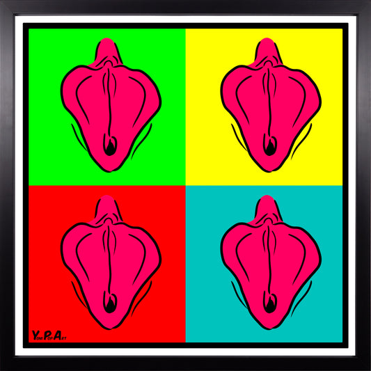 YoniPopArt "Collection 1" inklusive Echtholz-Rahmen