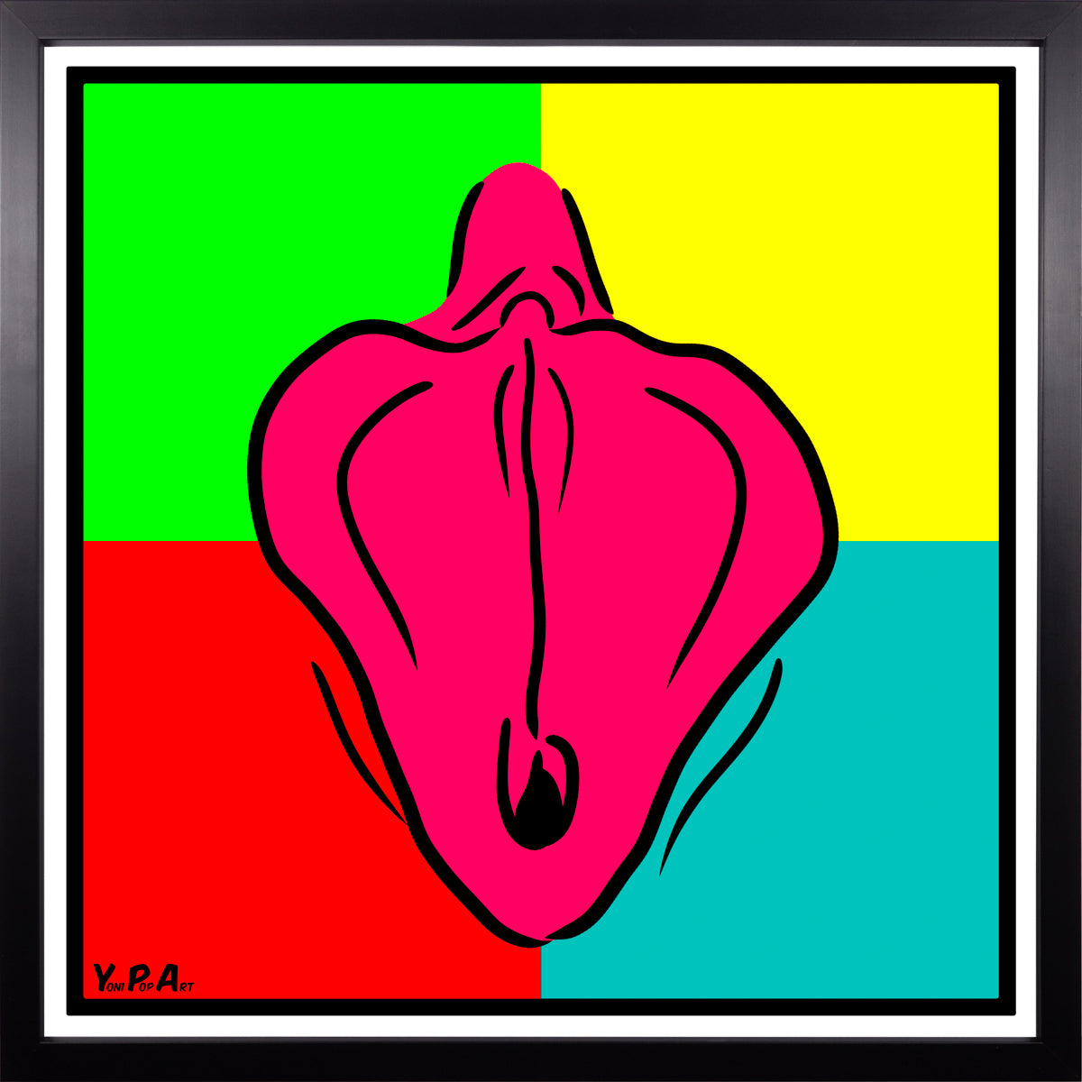YoniPopArt "Collection 3" inklusive Echtholz-Rahmen