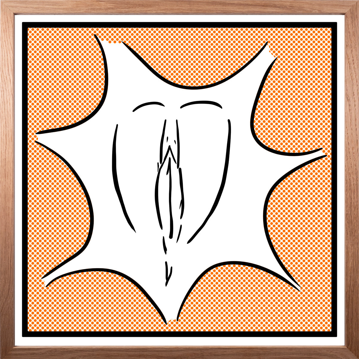 YoniPopArt #1 inklusive Echtholz-Rahmen