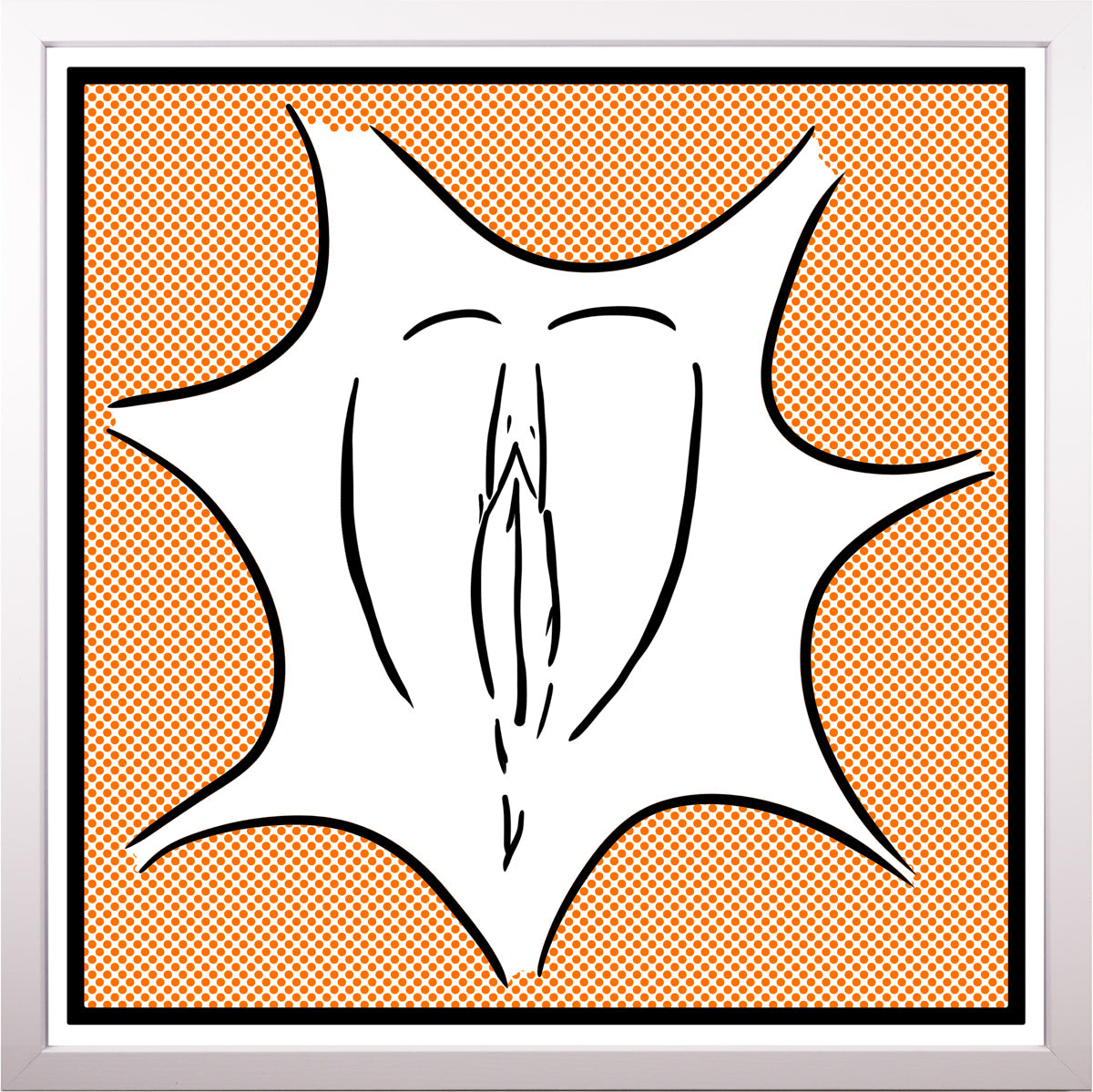 YoniPopArt #1 inklusive Echtholz-Rahmen