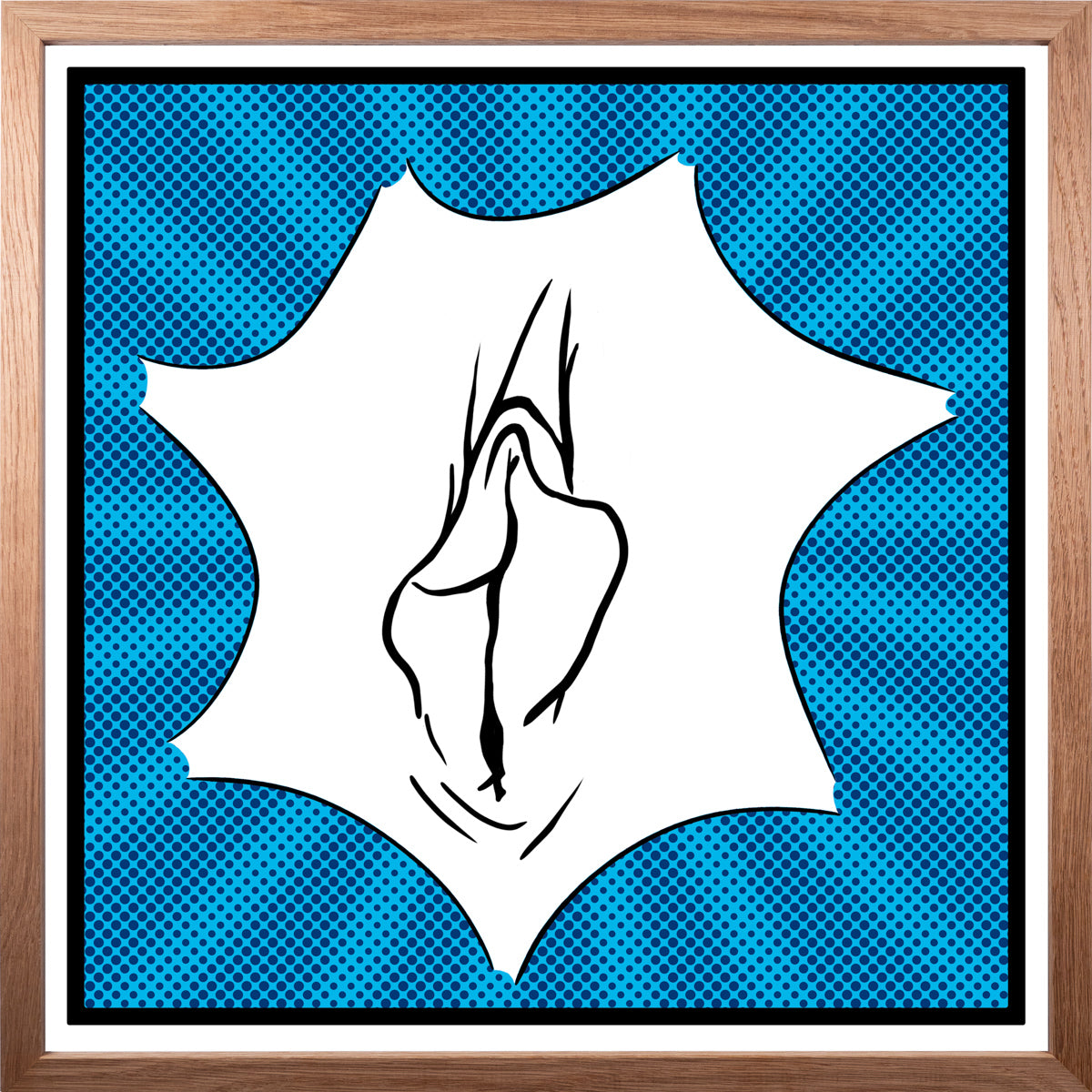 YoniPopArt #2 inklusive Echtholz-Rahmen