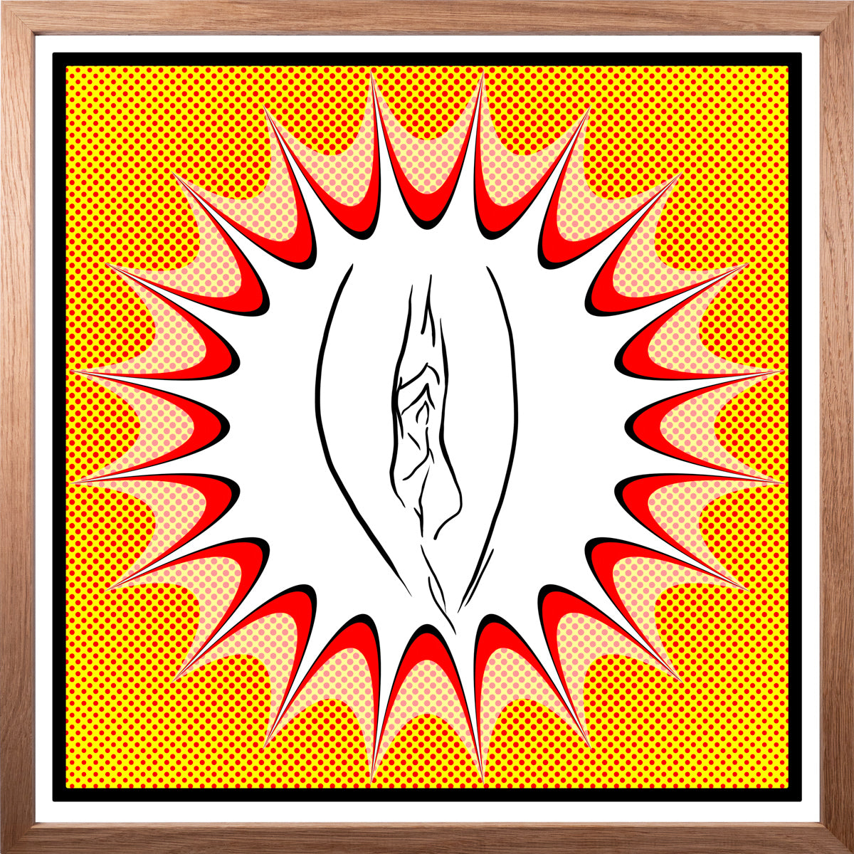 YoniPopArt #3 inklusive Echtholz-Rahmen