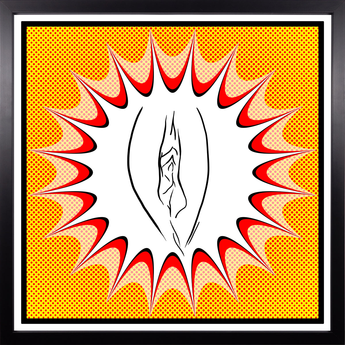 YoniPopArt #3 inklusive Echtholz-Rahmen