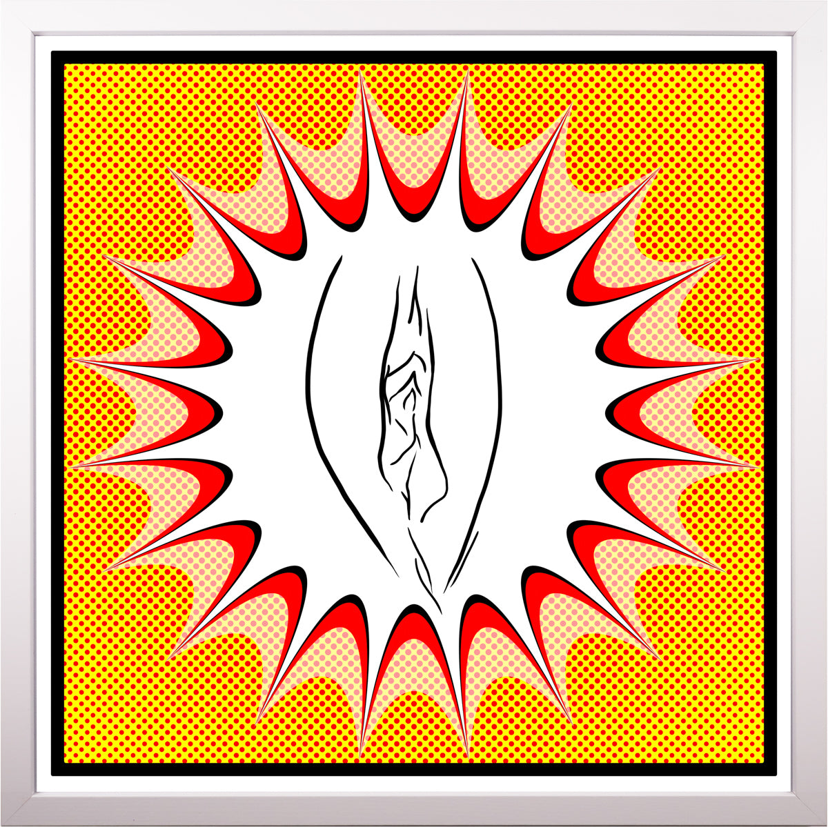 YoniPopArt #3 inklusive Echtholz-Rahmen