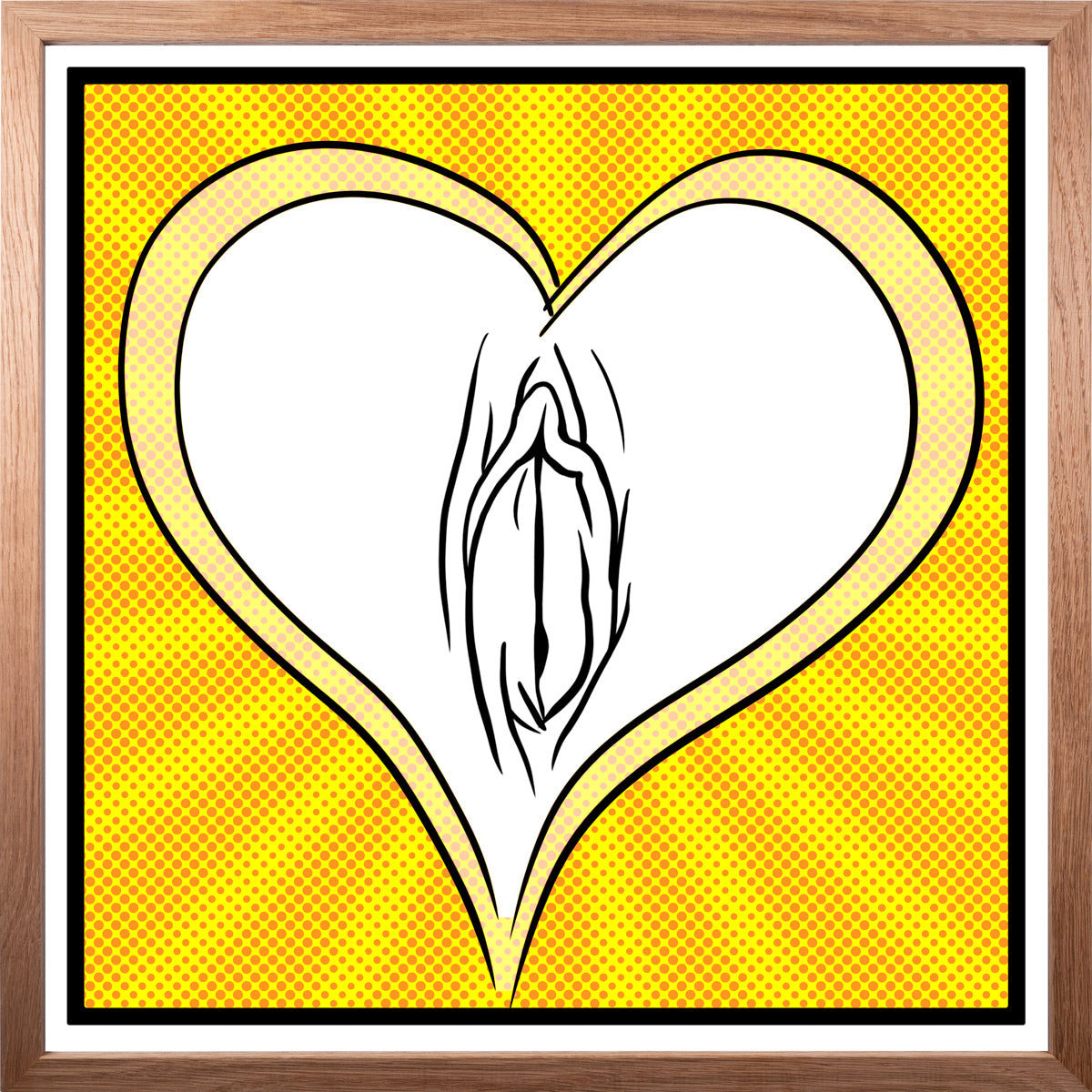 YoniPopArt #4 inklusive Echtholz-Rahmen