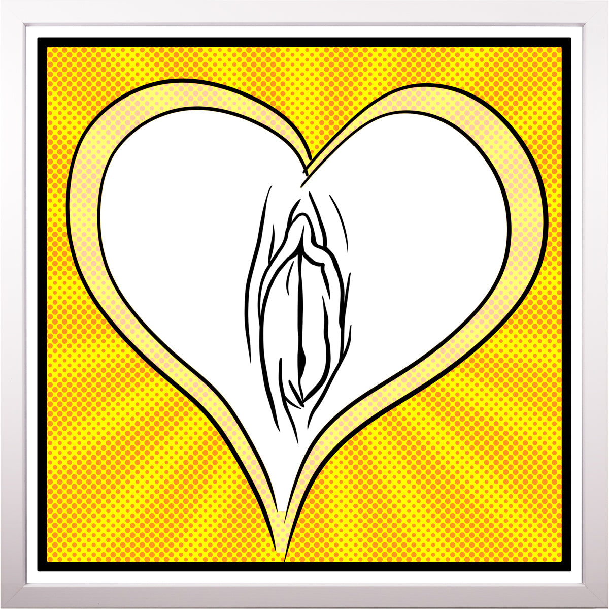 YoniPopArt #4 inklusive Echtholz-Rahmen