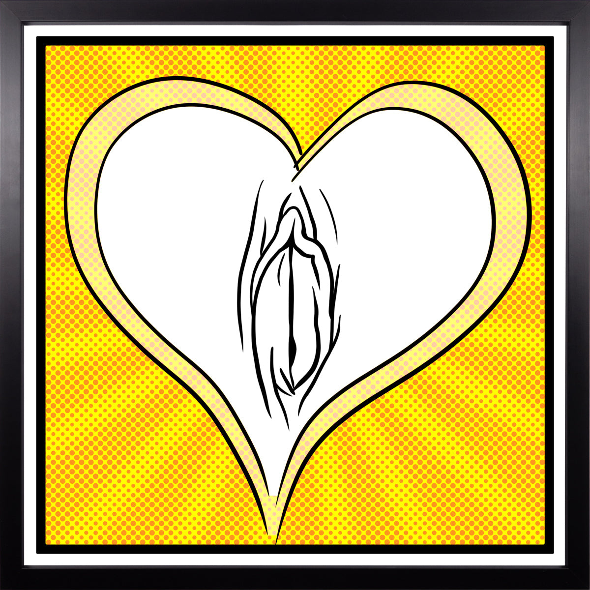 YoniPopArt #4 inklusive Echtholz-Rahmen