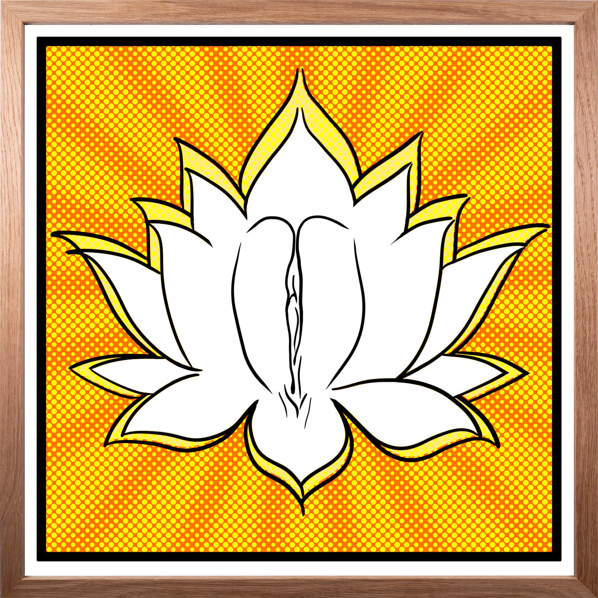 YoniPopArt #5 inklusive Echtholz-Rahmen