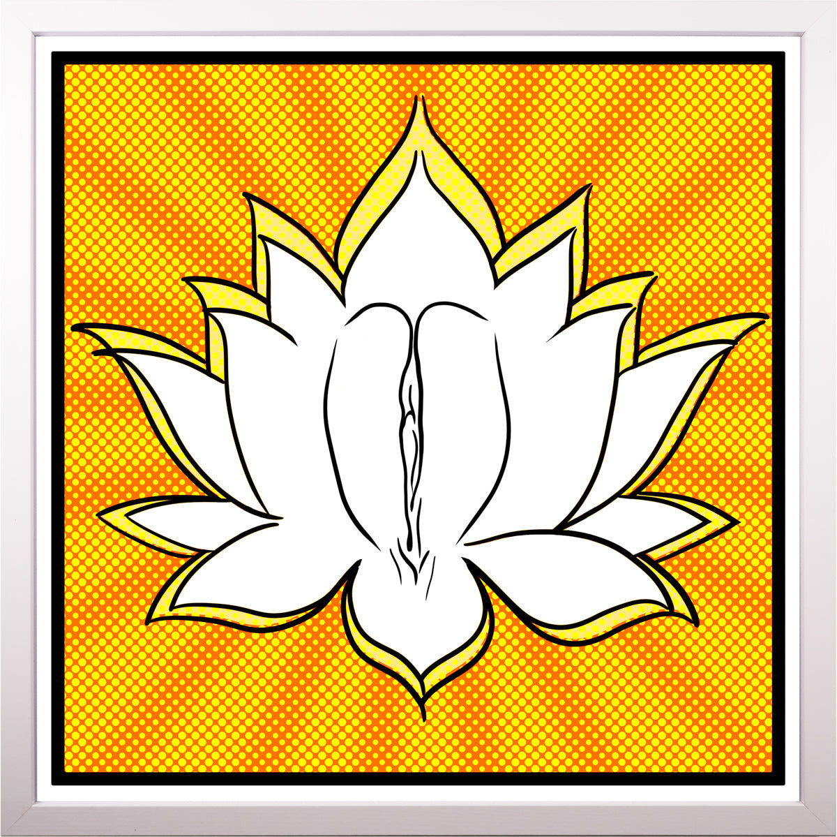 YoniPopArt #5 inklusive Echtholz-Rahmen