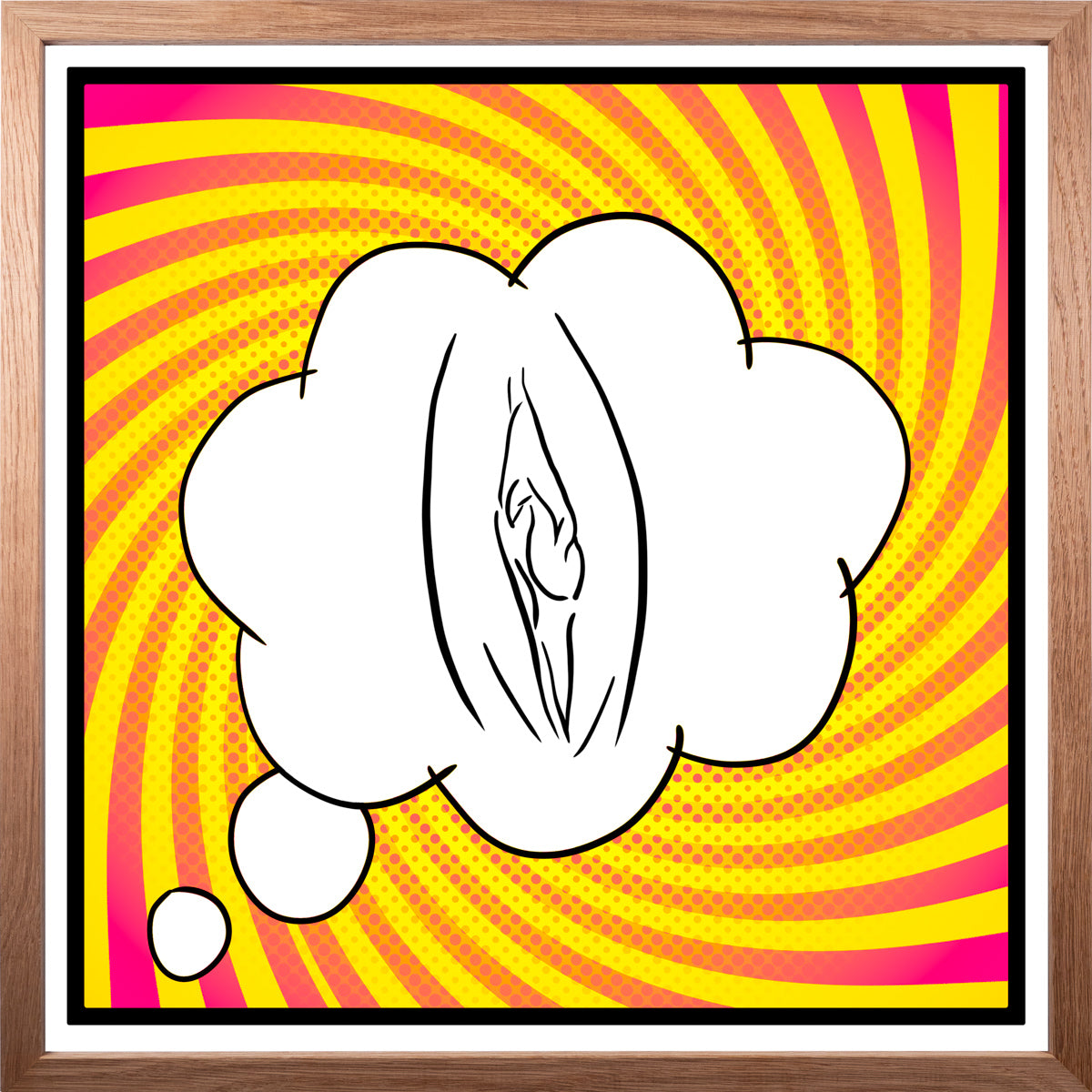 YoniPopArt #6 inklusive Echtholz-Rahmen