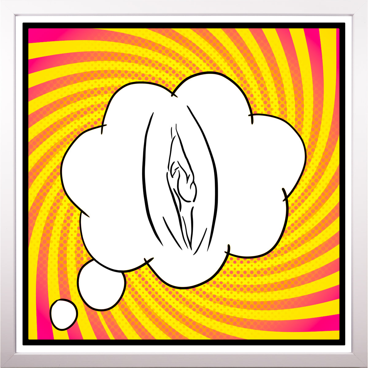 YoniPopArt #6 inklusive Echtholz-Rahmen