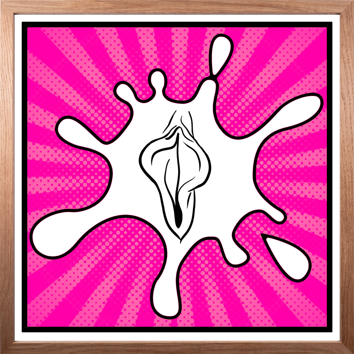 YoniPopArt #7 inklusive Echtholz-Rahmen