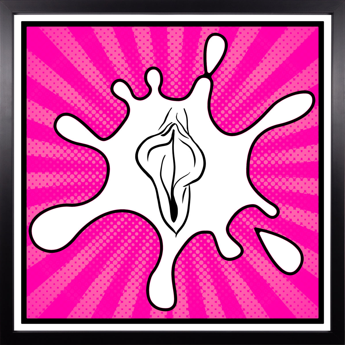 YoniPopArt #7 inklusive Echtholz-Rahmen