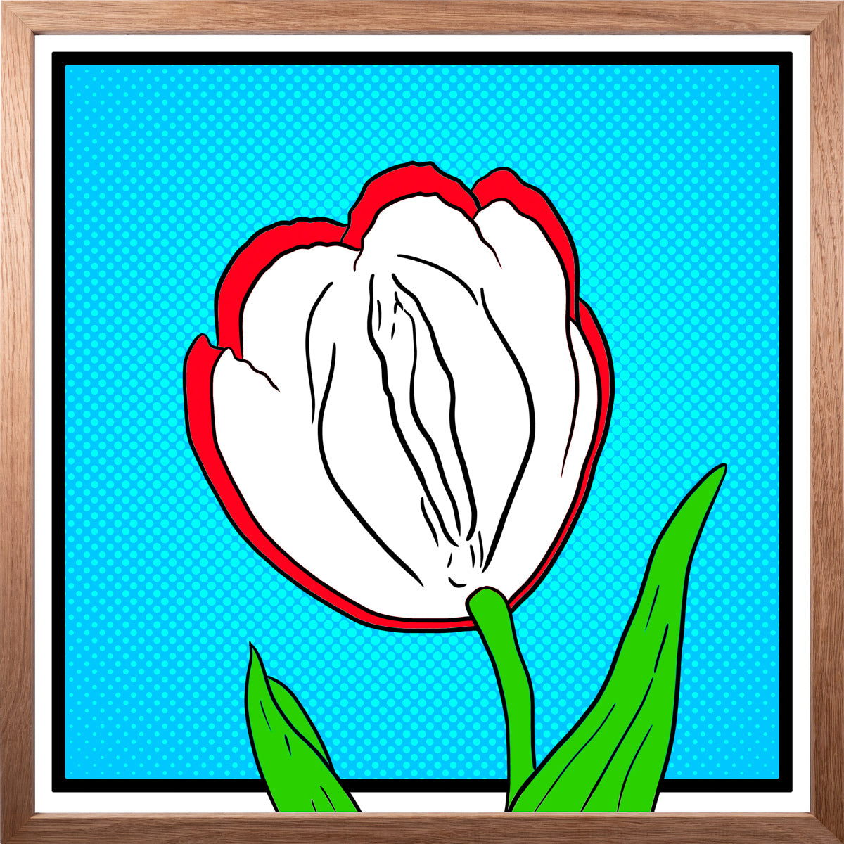 YoniPopArt #8 inklusive Echtholz-Rahmen