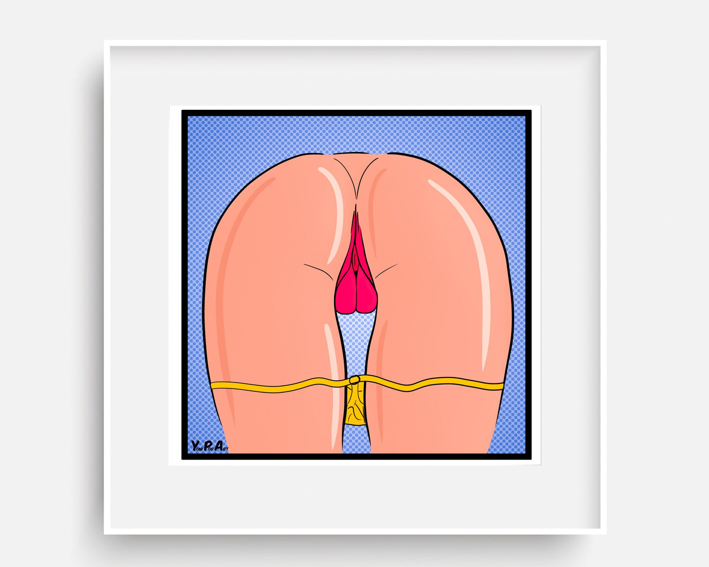 YoniPopArt "stripped off yellow"