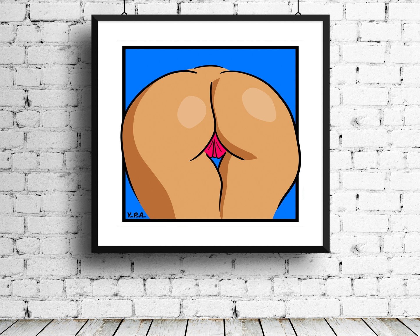 YoniPopArt "Backside on blue #1"