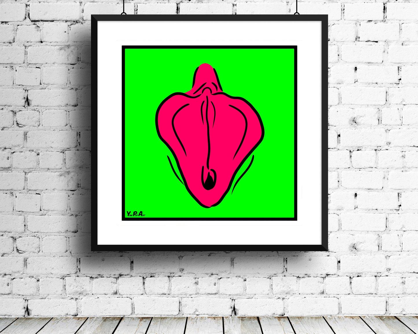 YoniPopArt "Flaps on green"