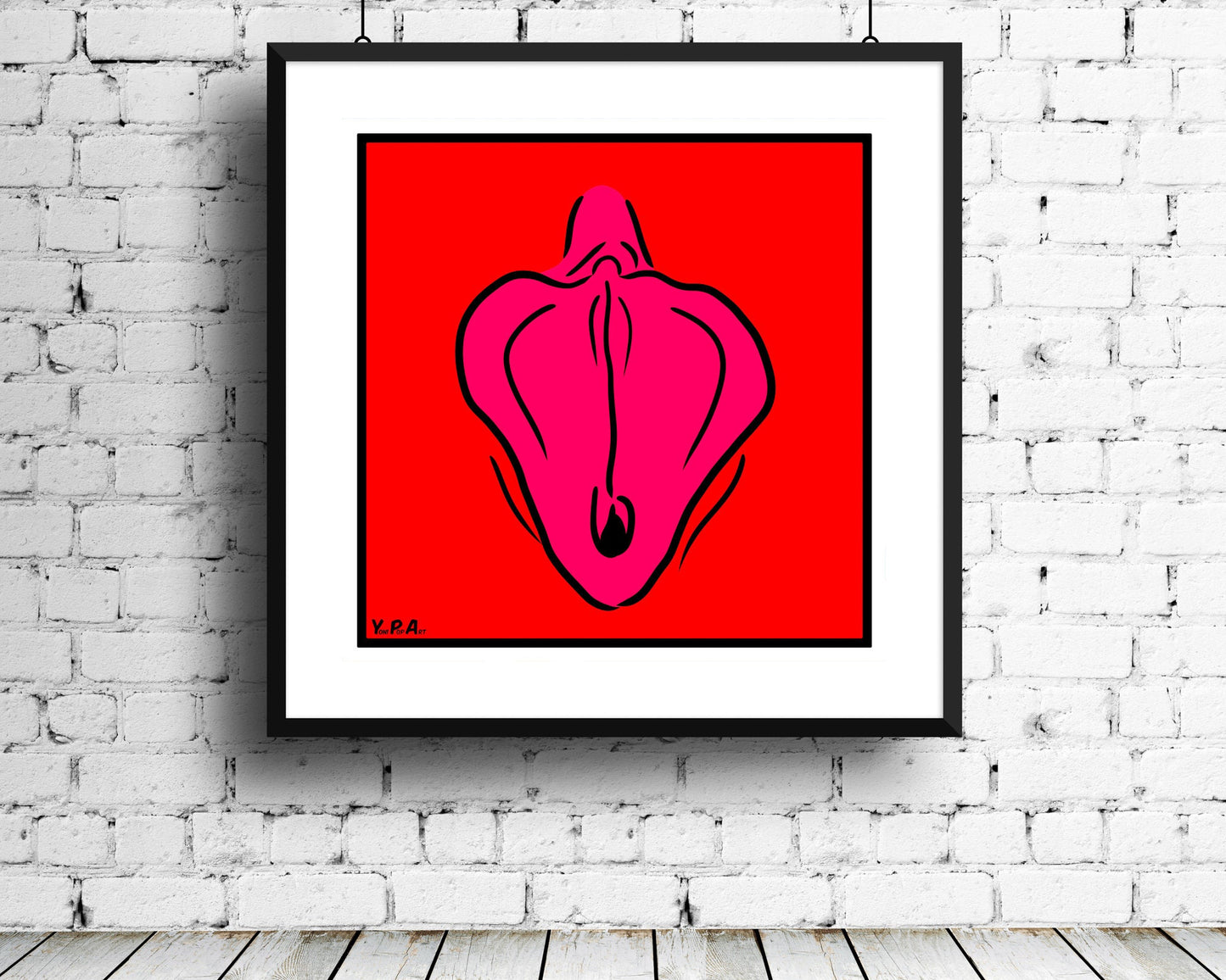 YoniPopArt "Flaps on red"