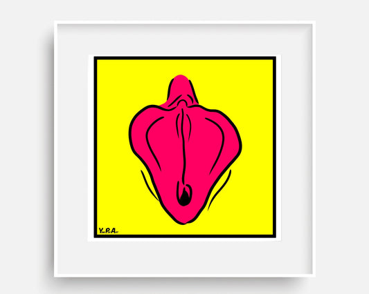 YoniPopArt "Flaps on yellow"