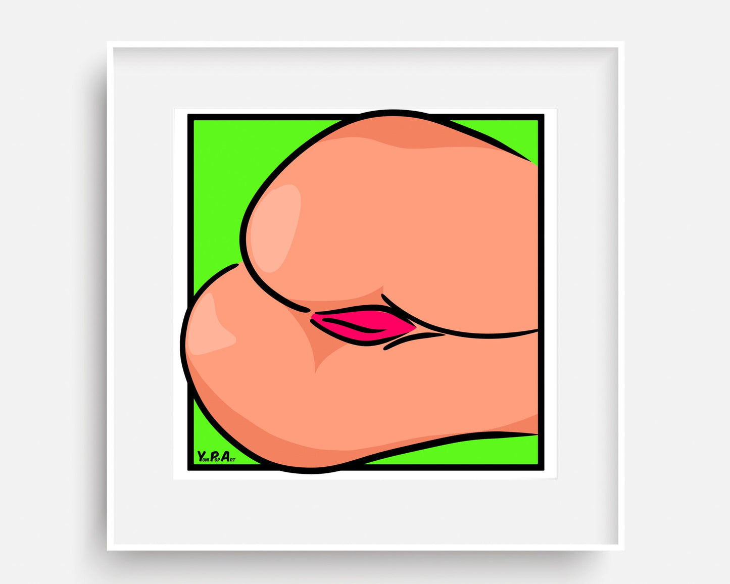 YoniPopArt "Backside on green #3"