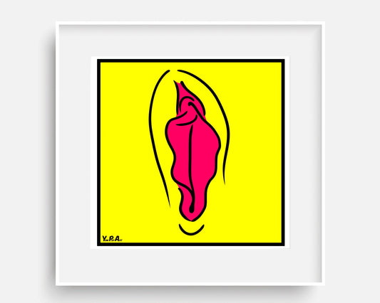 YoniPopArt "Pink on yellow"