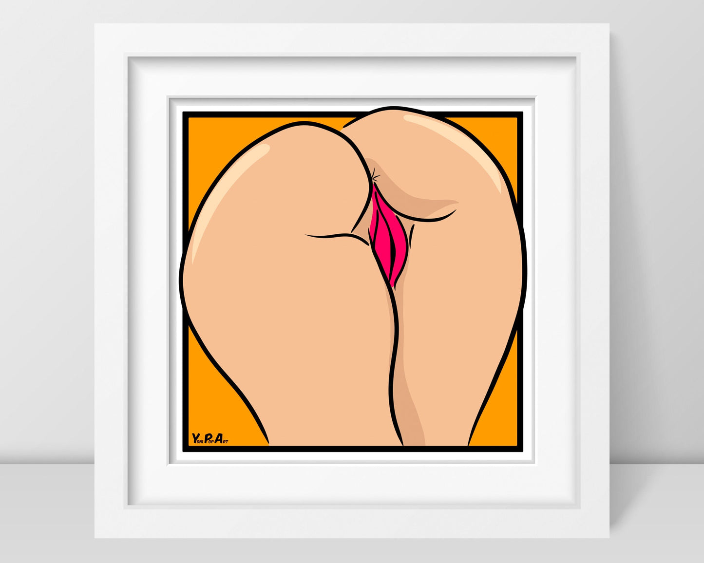 YoniPopArt "Backside on orange"