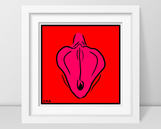 YoniPopArt "Flaps on red"