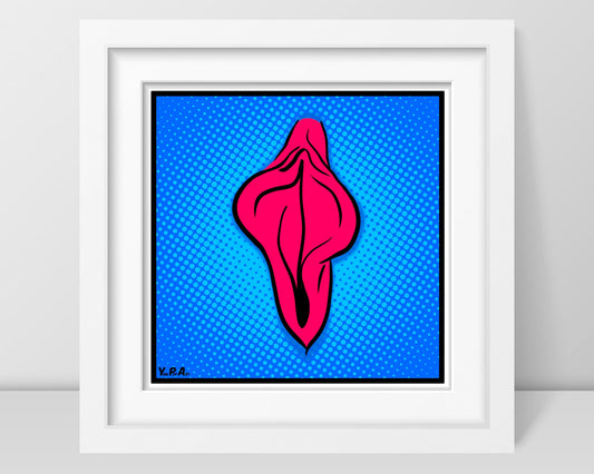 YoniPopArt "Flaps on blue points #2"