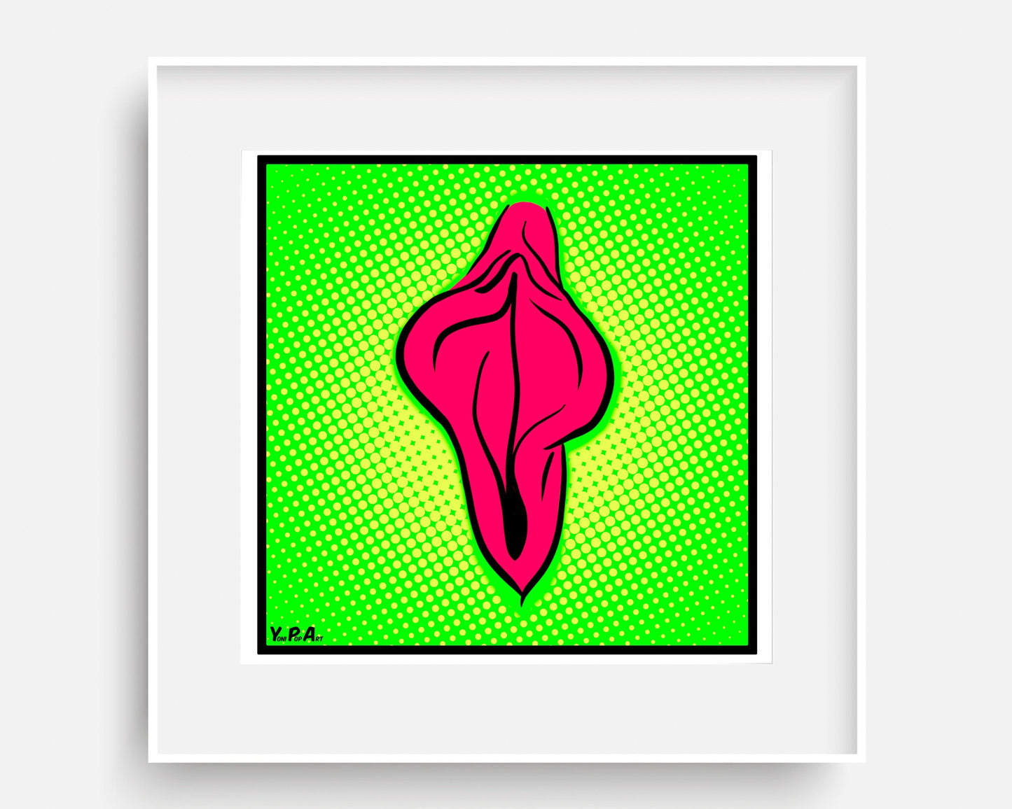 YoniPopArt "Flaps on green points #2"