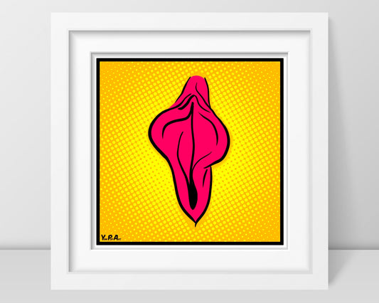 YoniPopArt "Flaps on yellow points #2"