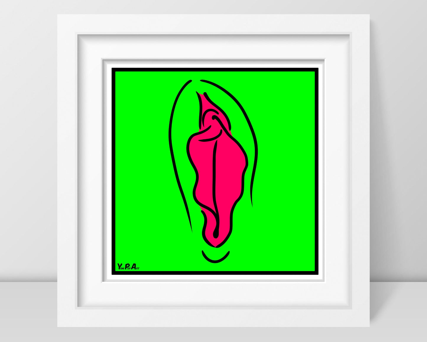 YoniPopArt "Pink on green"