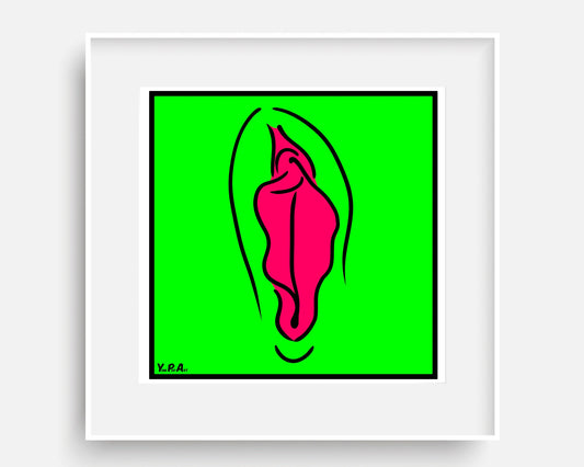 YoniPopArt "Pink on green"