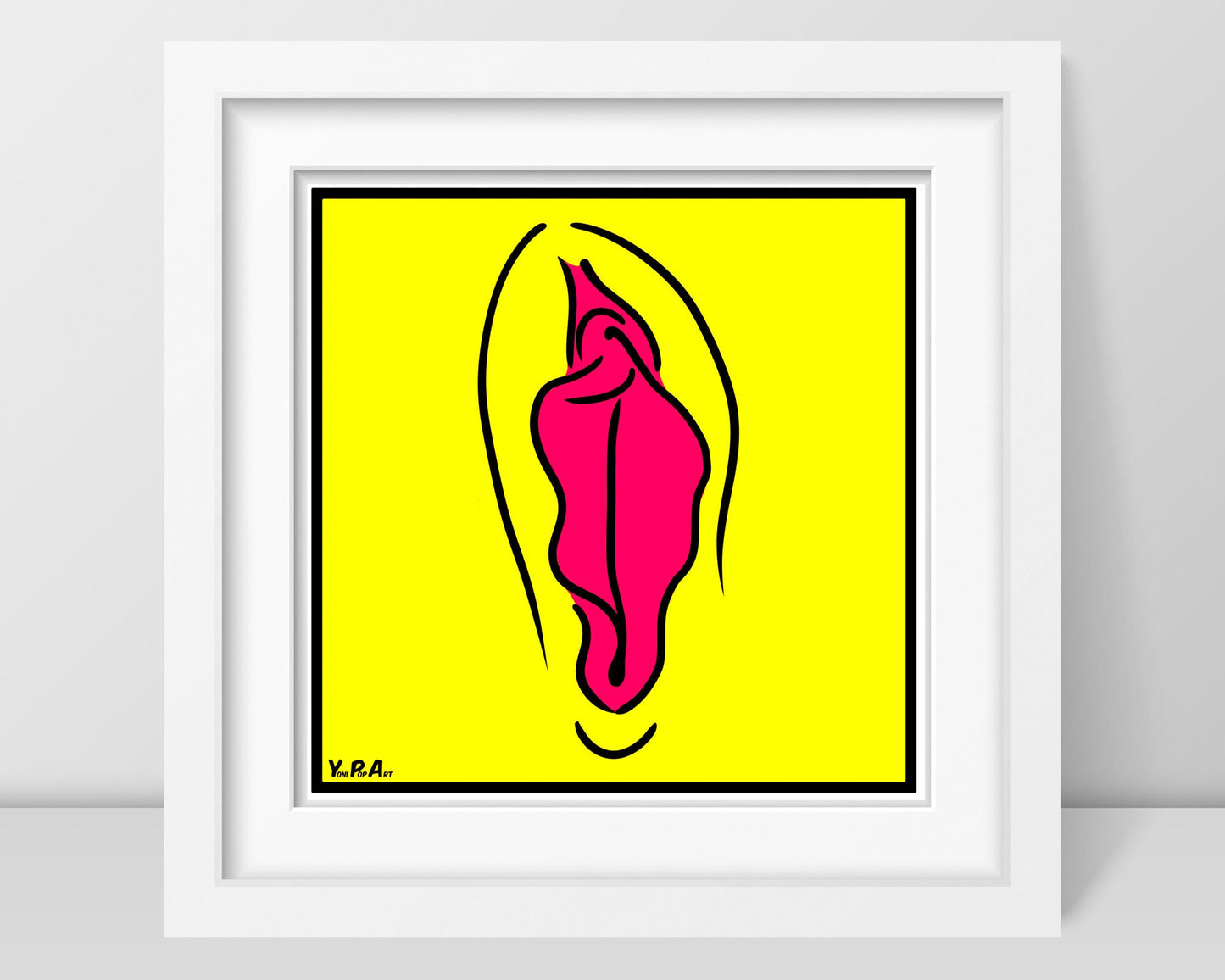 YoniPopArt "Pink on yellow"