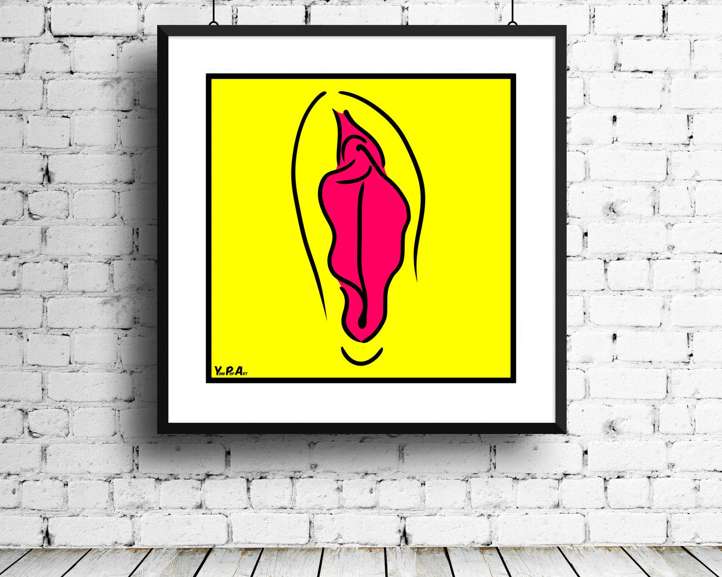 YoniPopArt "Pink on yellow"