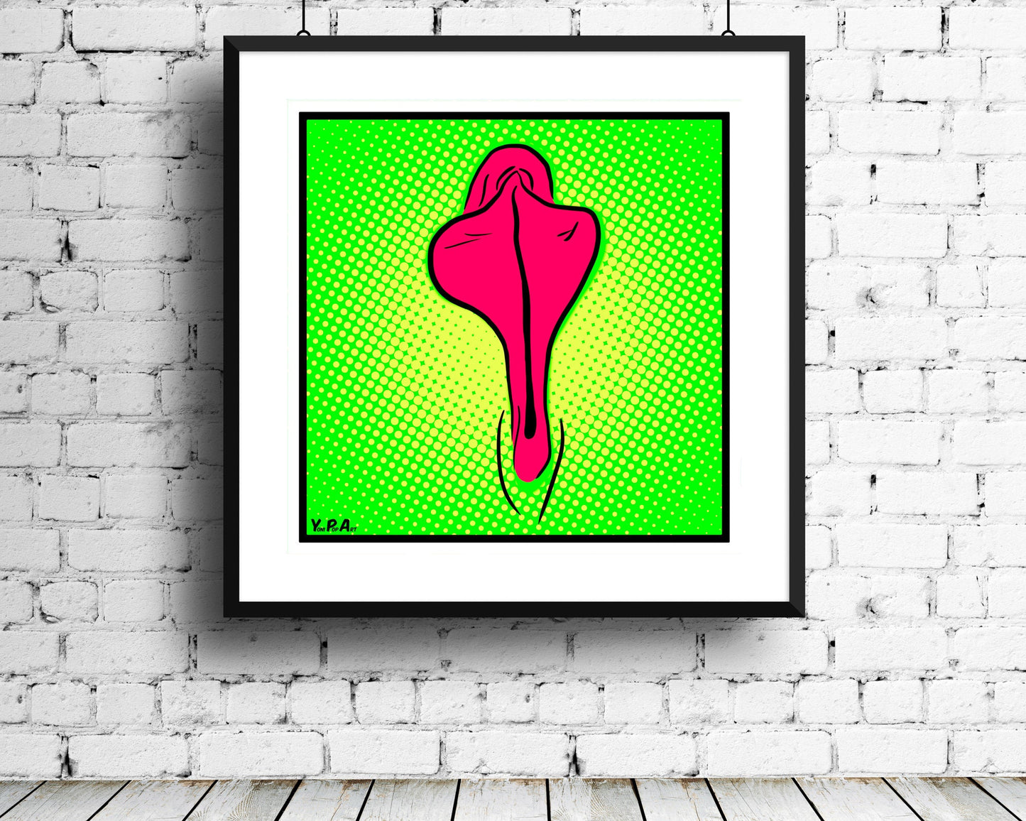 YoniPopArt "Flaps on green points"
