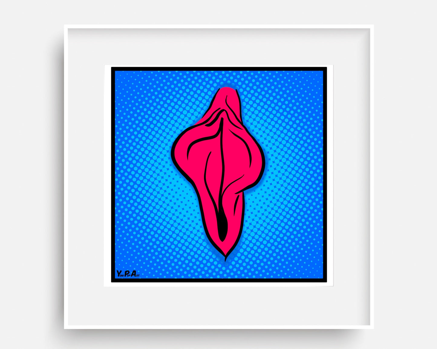 YoniPopArt "Flaps on blue points #2"