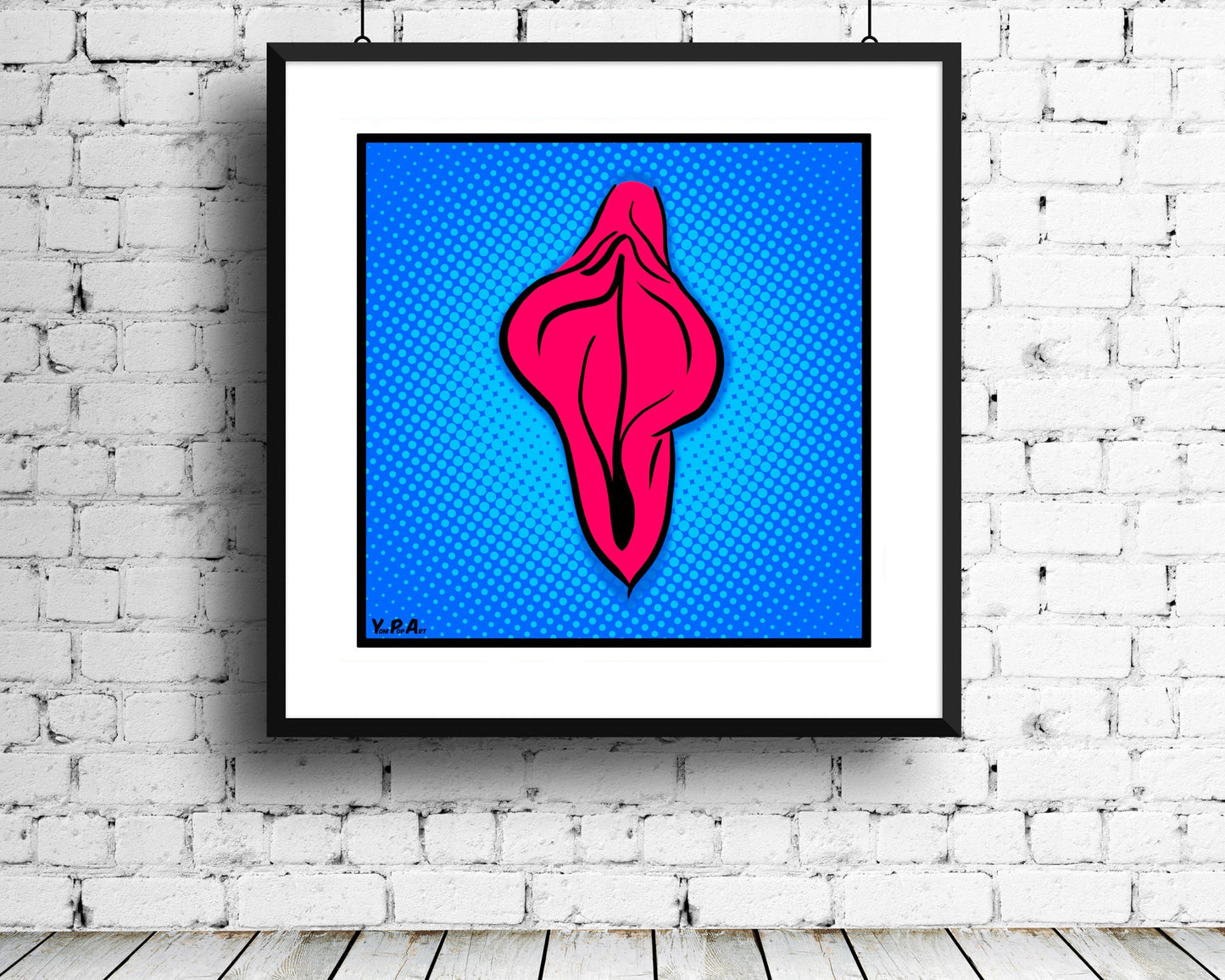 YoniPopArt "Flaps on blue points #2"