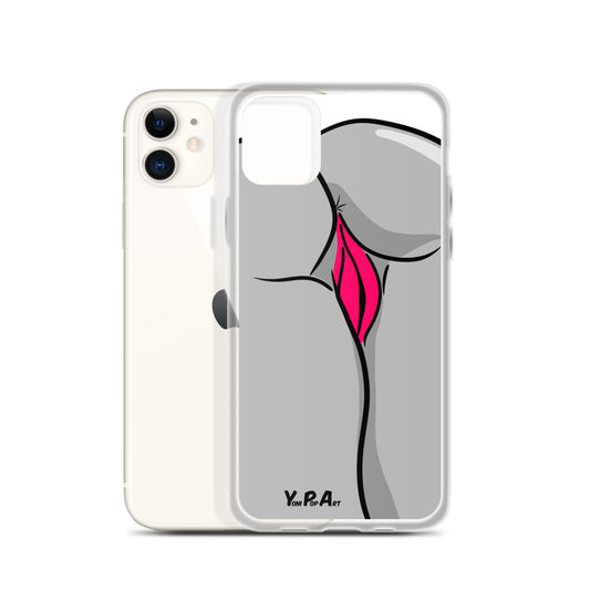iPhone-Hülle YoniPopArt "Backside in schwarz-weiss-pink"