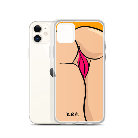 iPhone-Hülle YoniPopArt "Backside on orange"