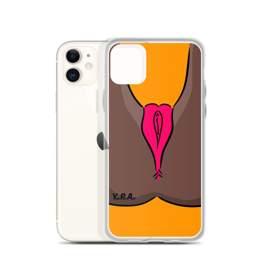 iPhone-Hülle YoniPopArt "Backside #5 on orange"