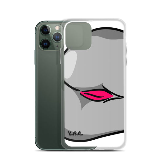 iPhone-Hülle YoniPopArt "Backside #3 in schwarz-weiss-pink"