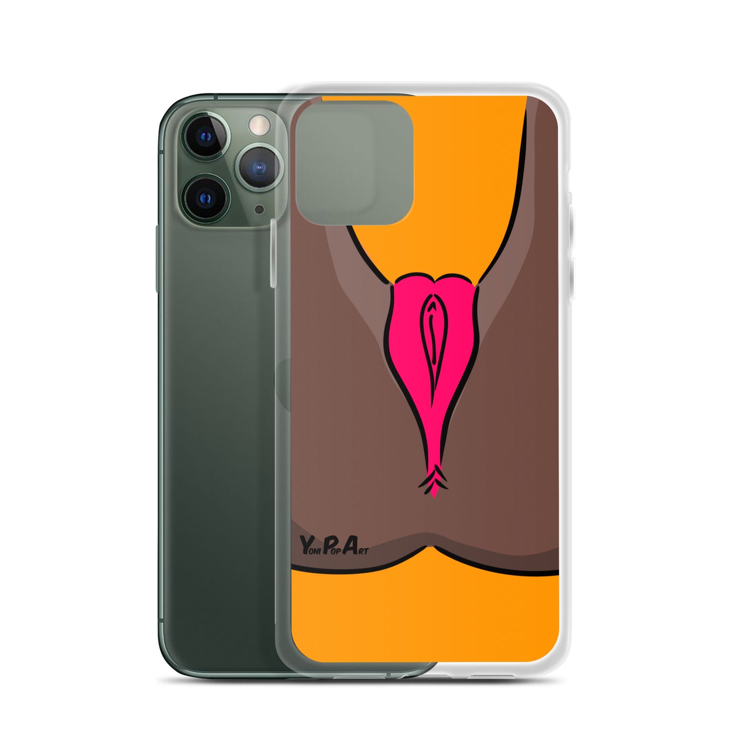 iPhone-Hülle YoniPopArt "Backside #5 on orange"