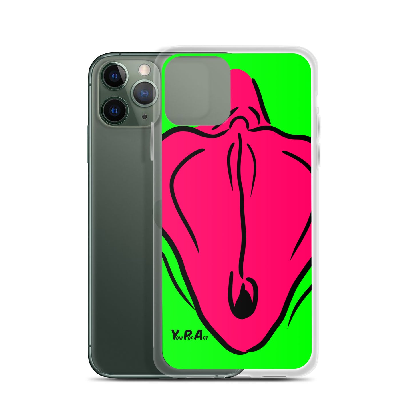 iPhone-Hülle YoniPopArt "Flaps on green"