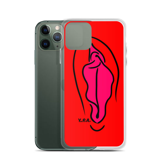 iPhone-Hülle YoniPopArt "Pink on Red"