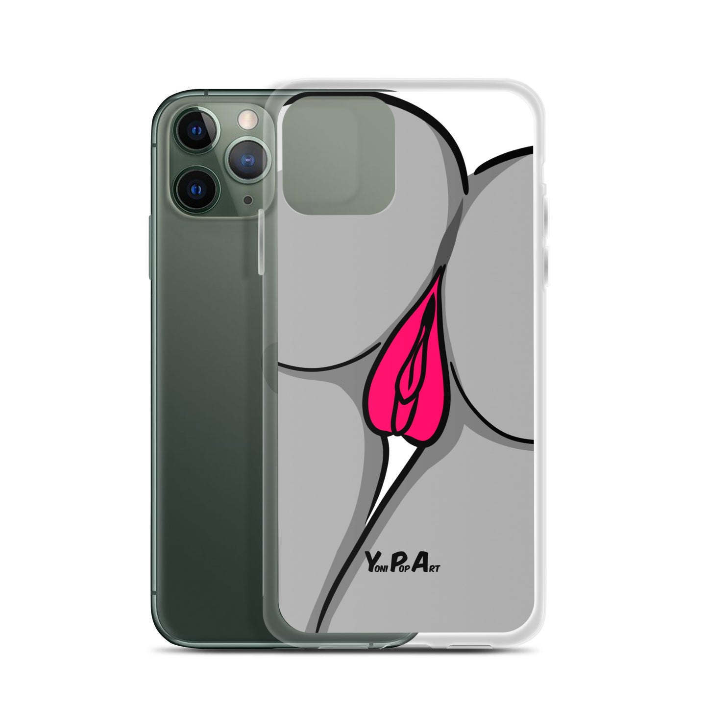 iPhone-Hülle YoniPopArt "Two Lips backside in schwarz-weiss-pink"