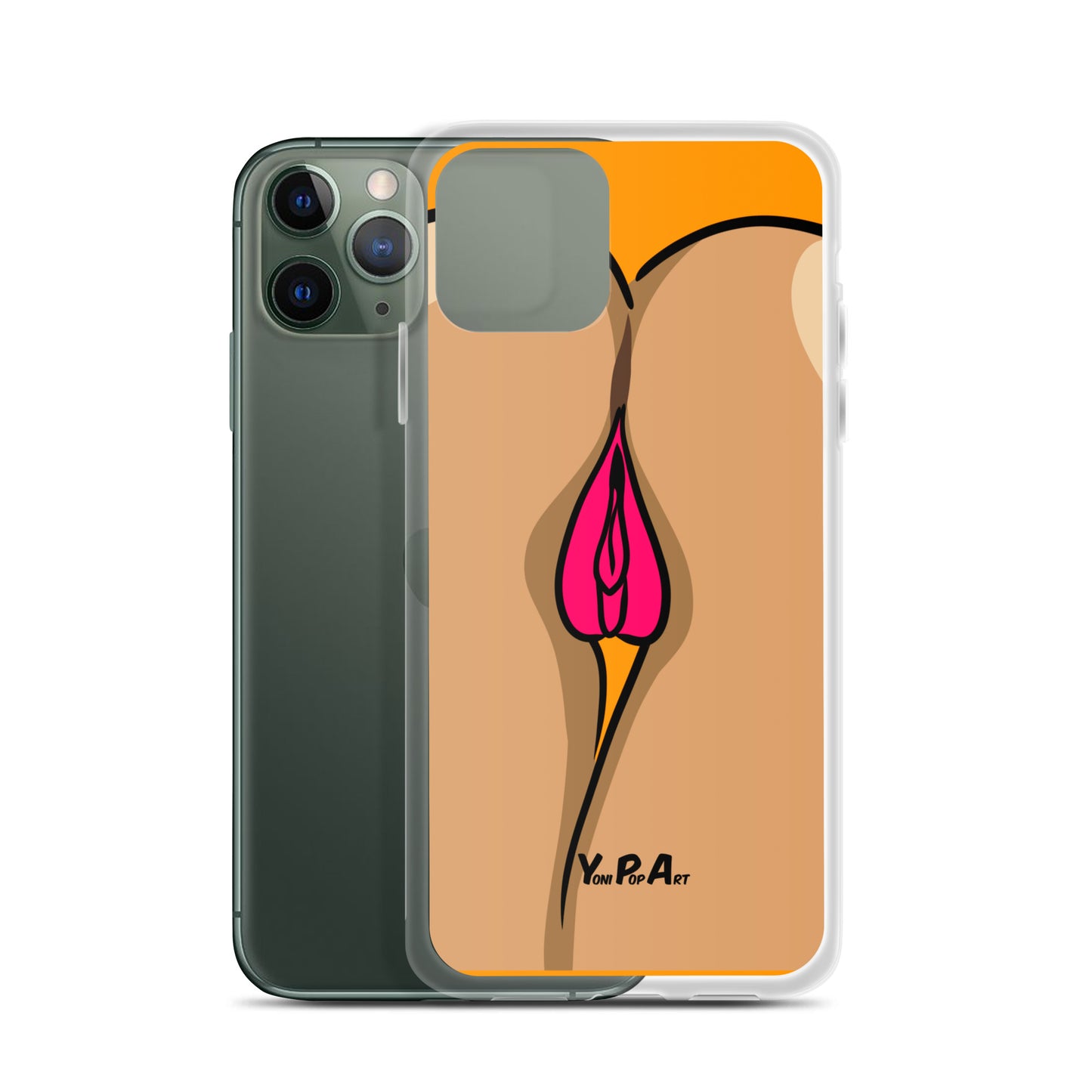 iPhone-Hülle YoniPopArt "Two Lips backside on Orange"