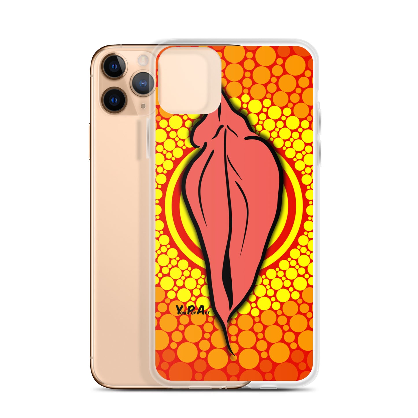 iPhone-Hülle YoniPopArt "pink flaps orange points #3"