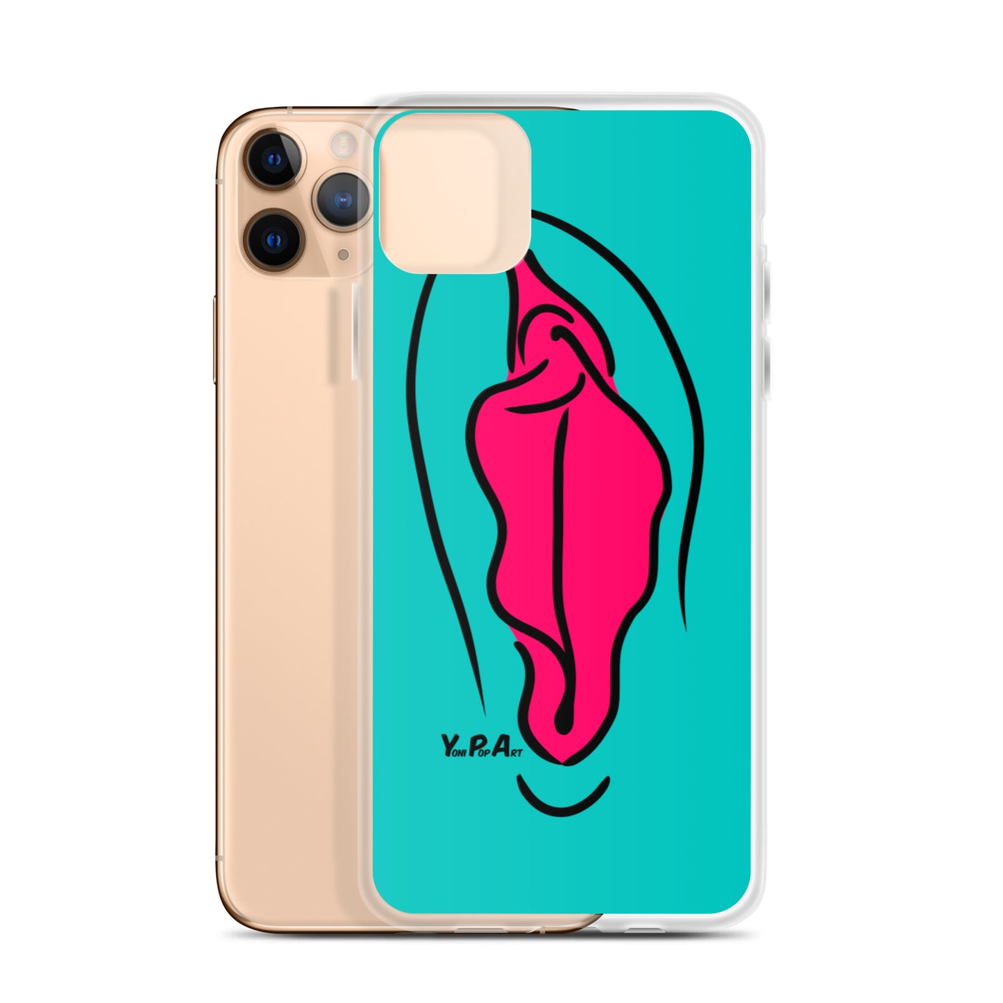 iPhone-Hülle YoniPopArt  "pink on inverse colour"