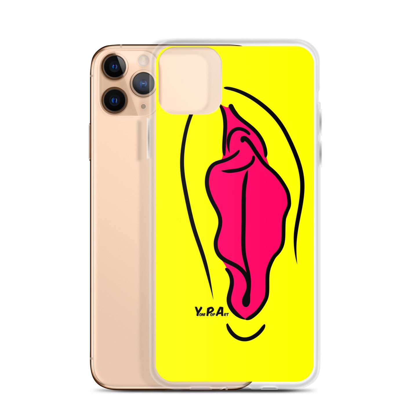 iPhone-Hülle YoniPopArt "Pink on Yellow"